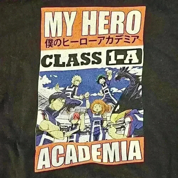 Unisex My Hero Academia Black Anime Hoodie Small - Picture 2 of 4